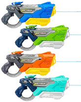 Doviden four-pack water guns with visible tanks for quick refills during pool battles.