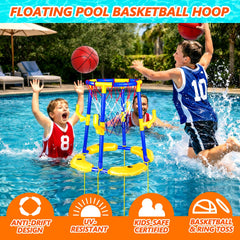 Doviden pool hoop with anti-tip base maintains balance during energetic shots