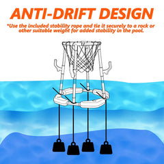 Doviden pool basketball hoop uses durable PP material for lasting family play
