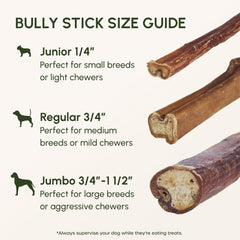 Downtown Pet Supply rawhide-free bully sticks provide a safe, long-lasting chew option
