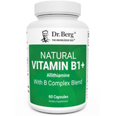 Dr. Berg Allithiamine B1 B6 B12 Complex bottle shows premium B vitamin blend for daily support.