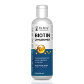 Dr. Berg Biotin Conditioner bottle pour demonstrates easy daily application and conditioning.