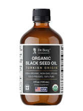 Dr. Berg Black Seed Oil bottle front for daily wellness and versatile use.