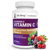 Dr. Berg Vitamin C Complex bottle features berry-flavored chewables for easy daily use.