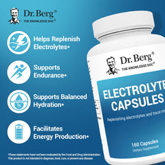 Dr. Berg Electrolyte Capsules bottle side view showing keto-friendly formula.