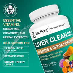Dr. Berg Liver Cleanse capsules close-up, small and easy to swallow