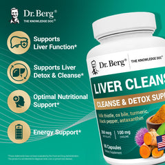 Dr. Berg Liver Cleanse label close-up highlighting key directions