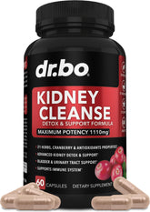 DR. BO Kidney Cleanse bottle front view for daily renal support.