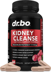 DR. BO Kidney Cleanse bottle front view for daily renal support.