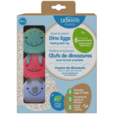Dr. Brown's Float & Hatch eggs crack open to reveal three dinos for bath play.