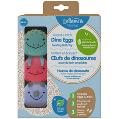 Dr. Brown's Float & Hatch eggs crack open to reveal three dinos for bath play.