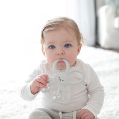 Dr. Brown's Flexees Bunny Teether flexible ears reach molars and hard-to-reach areas.