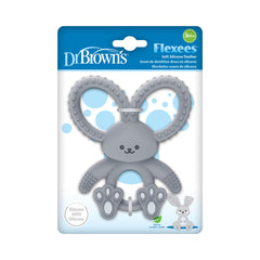 Dr. Brown's Flexees Bunny Teether textured arms massage teething gums.