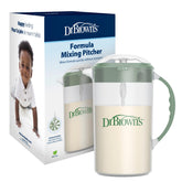 Dr. Brown's formula pitcher in olive color for quick, clump-free mixing