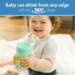 Dr. Brown's Milestones Cheers 360 spoutless cup shows see-inside valve for reassurance.