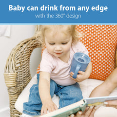 Dr. Brown's Milestones Cheers 360 cup blue lid detaches for cleaning