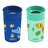 Dr. Brown's Milestones Cheers 360 spoutless cup leak-free design enables mess-free learning.