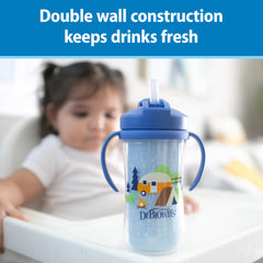 Dr. Brown's Milestones grow-with-toddler design adapts handles for later sipping.