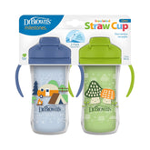 Dr. Brown's Milestones insulated sippy cup with double-wall keeps drinks cool on the go.