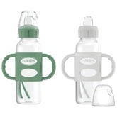 Dr. Brown's Milestones 8oz narrow sippy bottle in green and gray for easy learning transitions.
