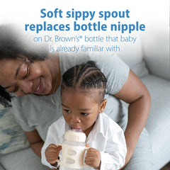 Dr. Brown's Milestones soft silicone sippy spout enables gentle sipping.
