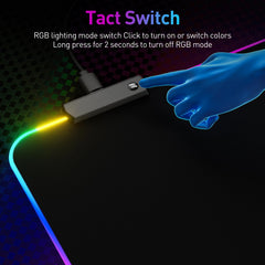 DR CATCH RGB Mousepad waterproof finish protects from spills and cleans easily.