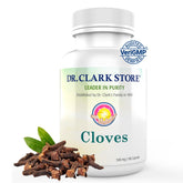 Dr Clark Store Cloves 500mg bottle close-up for digestive comfort.