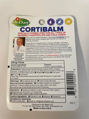 Dr. Dan’s Cortibalm closeup-application shows targeted relief on irritated lips