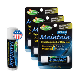 Dr. Dan's Maintain Lip Balm tube close-up for everyday lip care