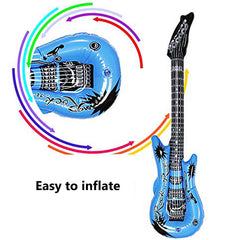 DR.DUDU inflatable guitar 37in orange perfect for poolside play and lively events.
