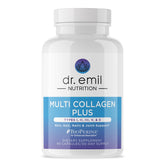 DR. EMIL NUTRITION Women’s Multi Collagen bottle highlights a five-type formula for joints and skin support