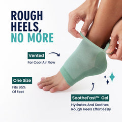 Gel pad absorption helps improve cream uptake in Dr. Frederick's Original socks.