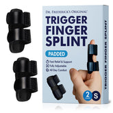 Dr. Frederick's Original trigger finger splint with aluminum core provides firm immobilization.