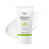 Dr.G Green Mild Up Defense sunscreen bottle front view for daily protection