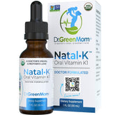 Dr. Green Mom Natal K drops bottle for newborn dosing, easy to use.
