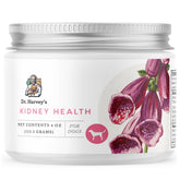 Dr. Harvey's Kidney Health bottle shown for daily kidney support in dogs.