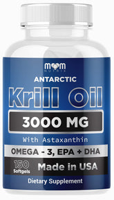 Dr. JOEL'S MOM NUTRIX Antarctic krill oil bottle showcasing high EPA and DHA for daily wellness.