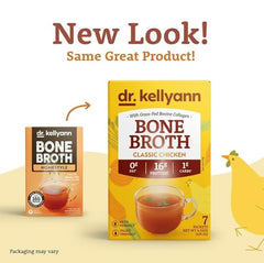 Close-up of a single serving packet from Dr. Kellyann for on-the-go nutrition.