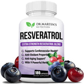 DR. MARTIN'S NUTRITION Resveratrol bottle front view for daily wellness support.