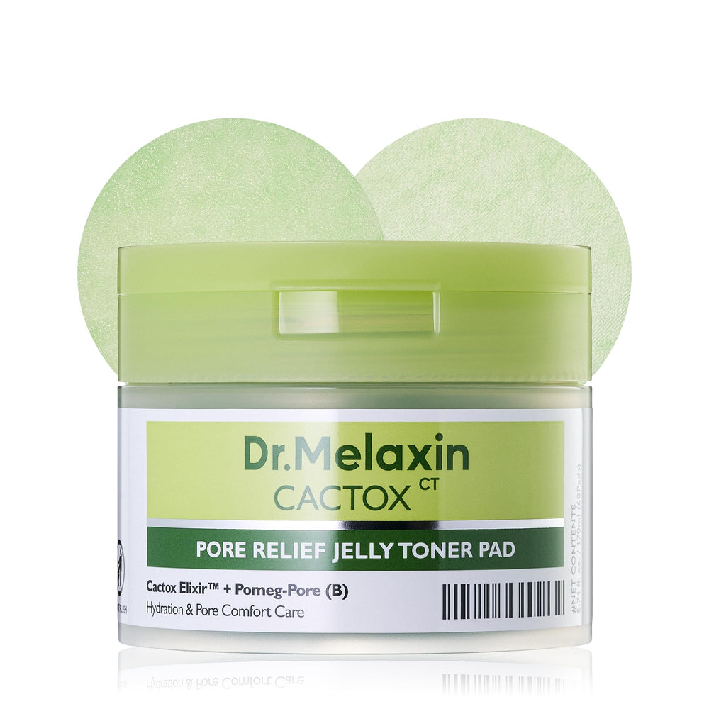 Dr. Melaxin Cactox Jelly Toner Pad cooling action on the skin