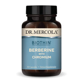 Dr. Mercola Biothin Berberine bottle highlights enhanced absorption features.