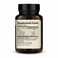 Close-up of Dr. Mercola Gallbladder Enzymes capsules showing delayed-release technology