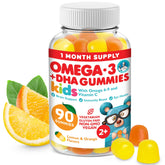 DR. MORITZ vegan omega-3 gummies for kids bottle supports healthy brain development