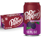 Dr Pepper Blackberry 12oz can with bold flavor, ideal for on-the-go refreshment.