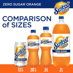 Dr Pepper Sunkist Zero Sugar orange soda pouring into a glass, refreshing citrus cascade.