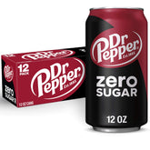 Dr Pepper Zero Sugar 12oz can pack, ideal for gatherings