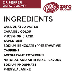 Dr Pepper Zero Sugar 12oz can side view label visible