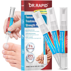 DR.RAPID toenail fungus pen with 25% undecylenic acid applied to nails for targeted care