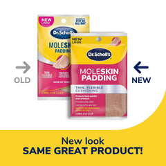 Moleskin strip reduces friction on toes in tighter footwear for everyday wear.