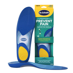 Dr. Scholl's Prevent Pain Insoles with Tri-Protect cushion the full foot for daily comfort.